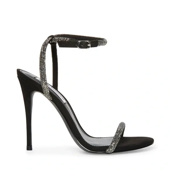 Steve Maden Black Crystals Sandals - Picture 1 of 8